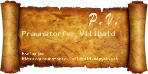 Praunstorfer Vilibald névjegykártya